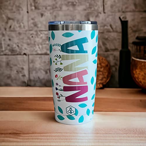 Biddlebee Gifts for Grandma Travel Coffee Mug w/Slider Lid | 20oz Spill Proof Stainless Steel Insulated Cup | Grandma Birthday Gifts | Nana Gifts | Mother's Day Gift for Grandma