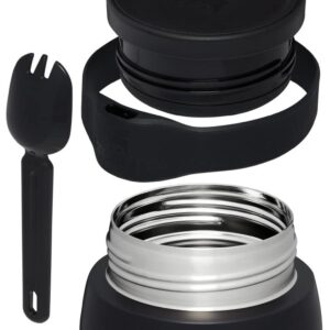 Stanley Adventure To Go Insulated Food Jar with Cup Lid and Spork - 24oz - Stainless Steel Insulated Food Container - BPA-Free and Dishwasher Safe