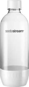 sodastream classic dishwasher safe carbonating bottle, 1l single, white