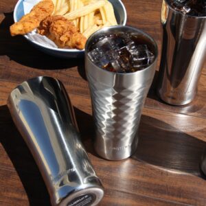 Cupture Double Walled Vacuum Insulated Pint Cup/Beer Mug - 16 oz (Chrome)