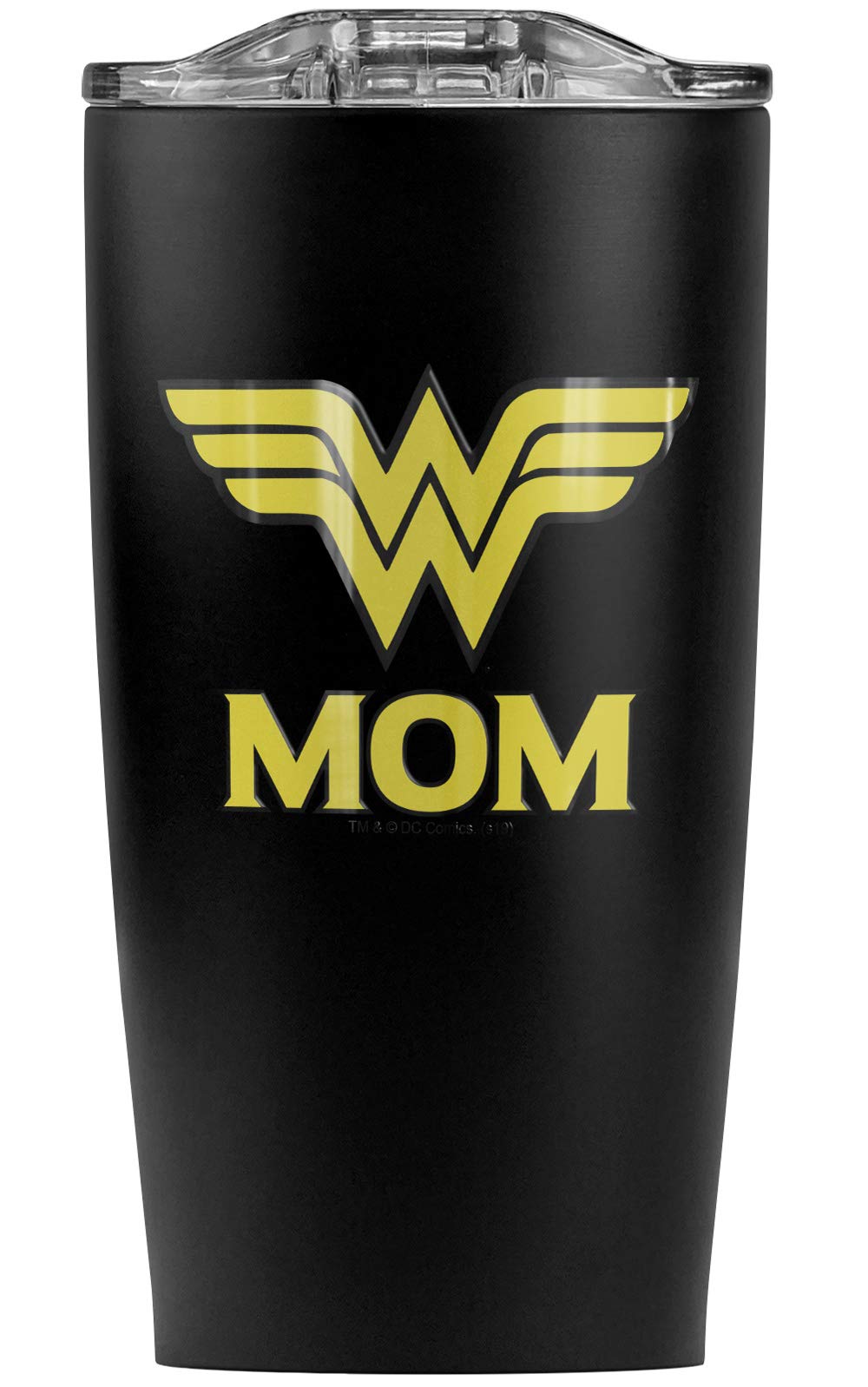 Wonder Woman Wonder Mom Logo Stainless Steel Tumbler 20 oz Coffee Travel Mug/Cup, Vacuum Insulated & Double Wall with Leakproof Sliding Lid