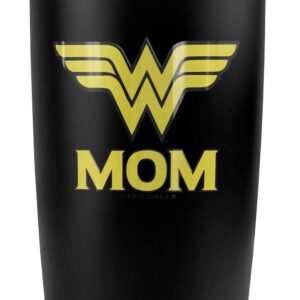 Wonder Woman Wonder Mom Logo Stainless Steel Tumbler 20 oz Coffee Travel Mug/Cup, Vacuum Insulated & Double Wall with Leakproof Sliding Lid