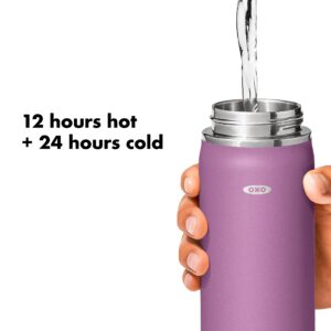 OXO Strive 20oz Wide Mouth Water Bottle with Straw Lid - Amethyst