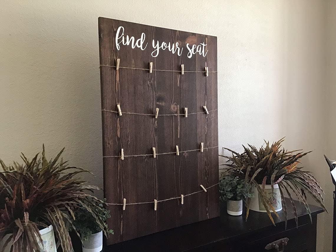 40x30cm， Find Your seat Wedding Seating Chart Board,Wedding Signs Wood,Wood Wedding Sign,find Your seat, Blank Seating Chart Board 824289