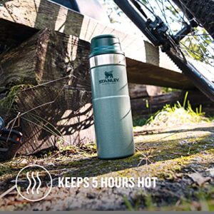 STANLEY Trigger Action Travel Mug 0.35L / 12OZ Hammertone Green – Keeps Hot for 5 Hours - BPA-free Stainless Steel Thermos Travel Mug for Hot Drinks - Leakproof Reusable Coffee Cups