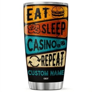 cubicer personalized tumbler travel cup with lid insulated mug casino theme gifts for men coffee mug funny sayings double wall tumblers wine stainless steel cups at christmas birthday