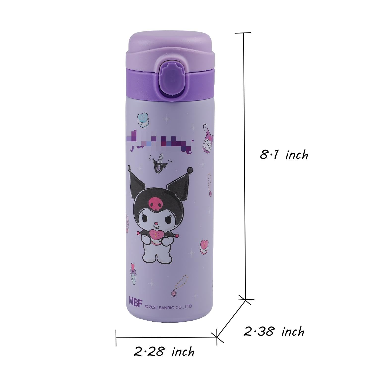 Cartoon Kitty Stainless Steel Vacuum Bottle Leakproof,Insulated for Hot or Cold Water Bottle Travel Mug for Girl-3