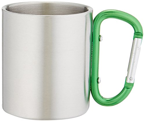 Outdoor RX Stainless Steel Carabiner Mug (Green, 8-Ounce)