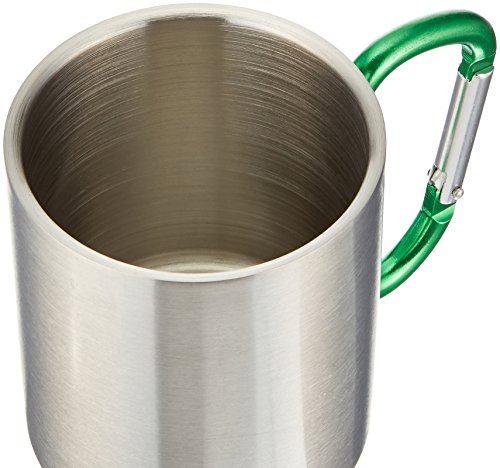 Outdoor RX Stainless Steel Carabiner Mug (Green, 8-Ounce)