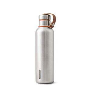 black + blum stainless steel insulated water bottle | stylish leak-proof drinking vacuum thermo flask, canteen for hot or cold drinks | orange, 25 oz / 750 ml