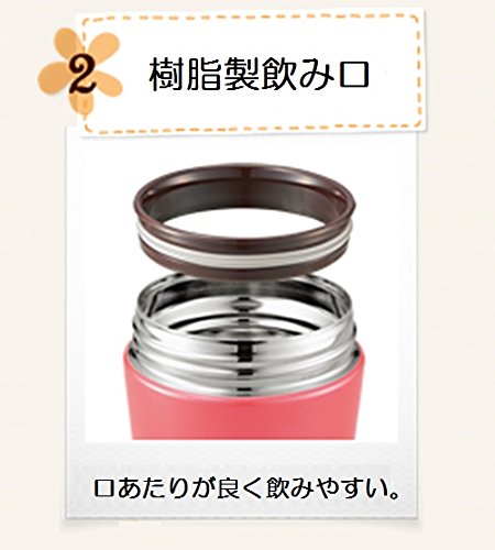 象印マホービン(ZOJIRUSHI) SW-HC Insulated Lunch Jar, 450ml, rosegold