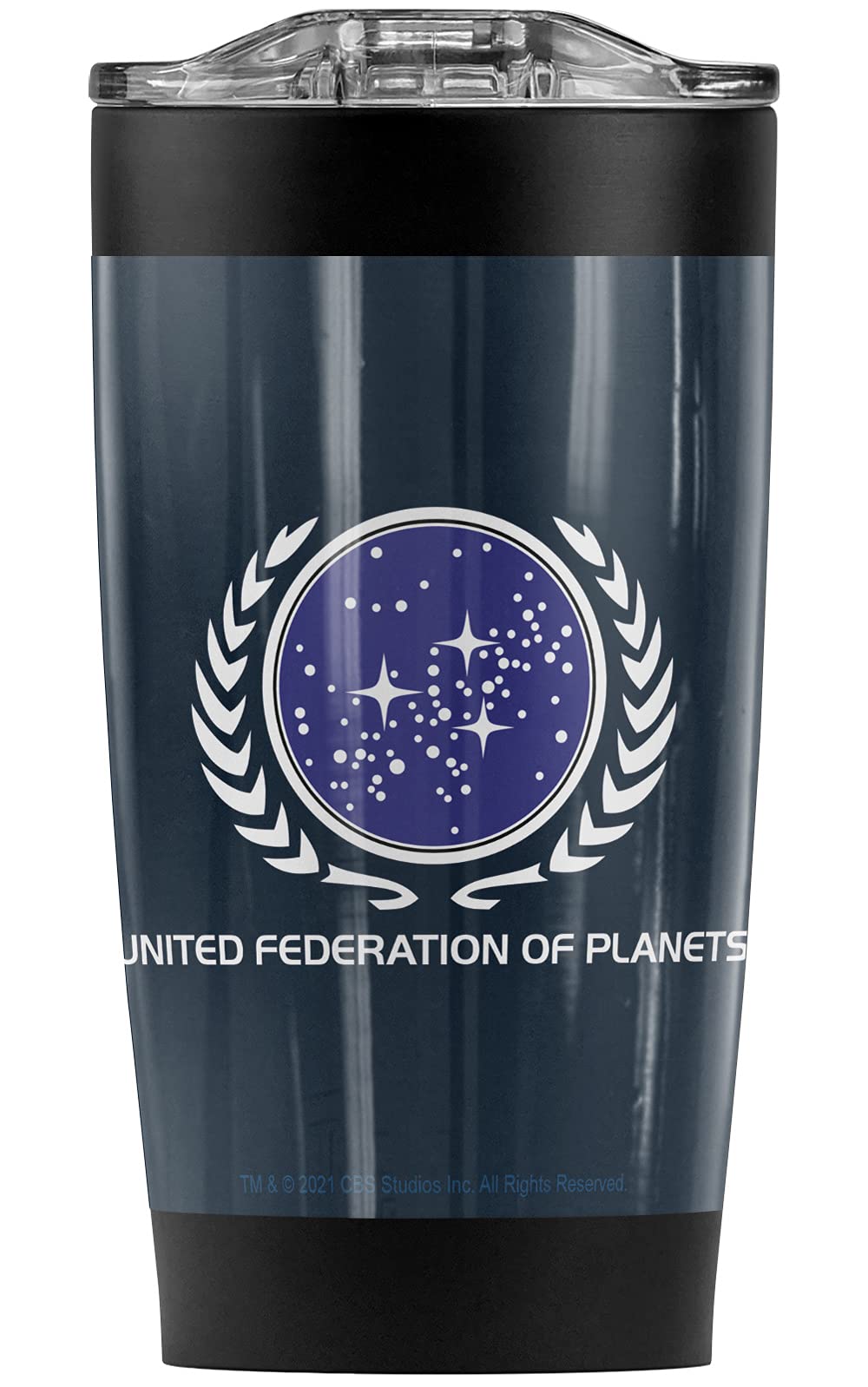 Star Trek United Federation of Planets Stainless Steel Tumbler 20 oz Coffee Travel Mug/Cup, Vacuum Insulated & Double Wall with Leakproof Sliding Lid | Great for Hot Drinks and Cold Beverages