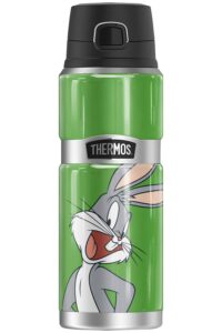 looney tunes bugs bunny, thermos stainless king stainless steel drink bottle, vacuum insulated & double wall, 24oz