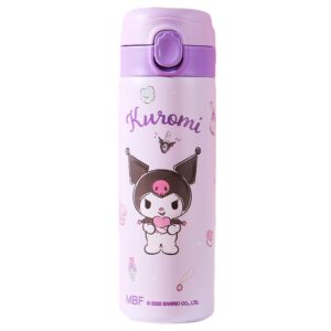 Kuromi Stainless Steel Insulated Water Bottle 420ml - Purple