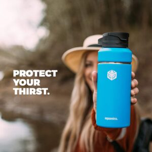 Aquamira Shift Filtered Water Bottle with Everyday Filter - Insulated and BPA-Free for Hiking, Camping, Backpacking, Travel and Emergency Survival Preparedness (Blue, 24oz)