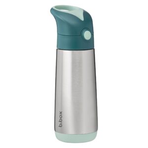 b.box 16.9 oz insulated drink bottle: keeps drinks cold up to 15 hours, warm up to 8 hours. triple wall stainless steel (emerald forest, 16.9 oz)