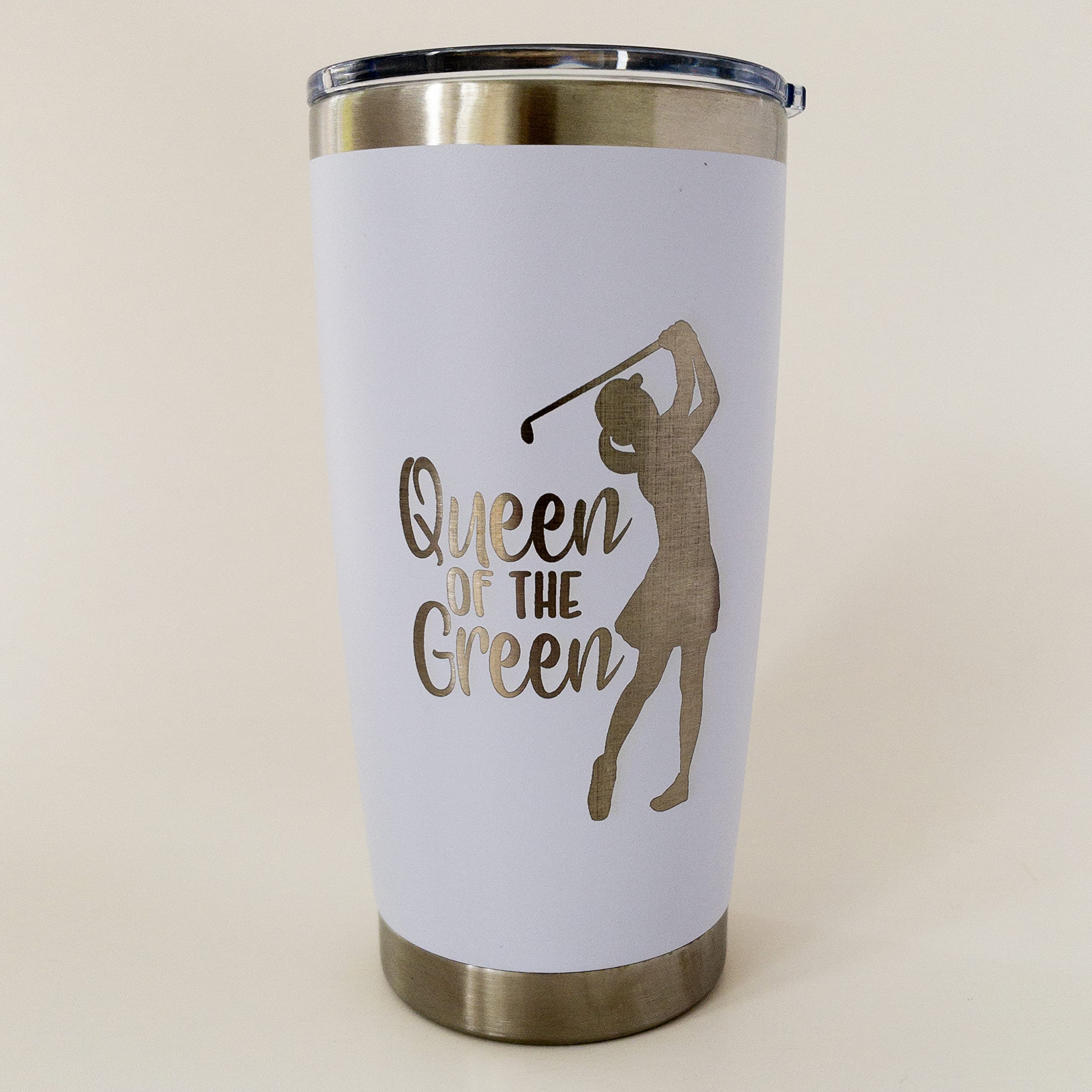 Queen of the Green 20oz Golf Tumbler (White)