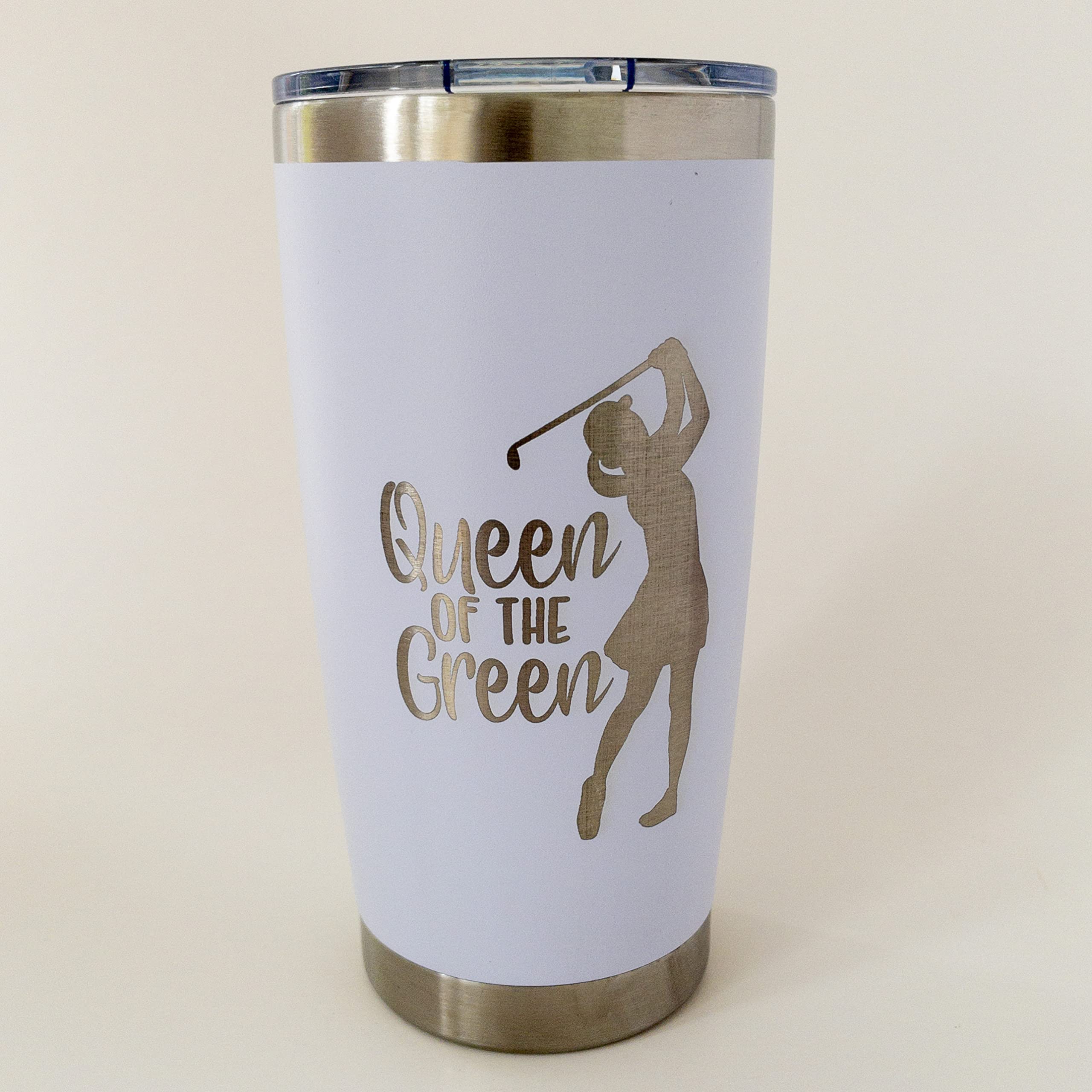 Queen of the Green 20oz Golf Tumbler (White)