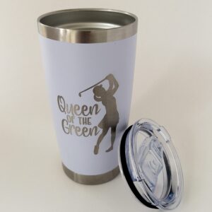 Queen of the Green 20oz Golf Tumbler (White)