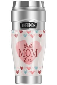 thermos best mom ever official stainless king stainless steel travel tumbler, vacuum insulated & double wall, 16oz