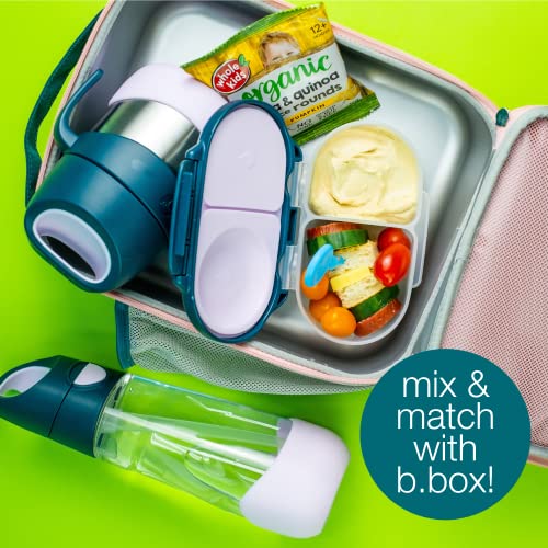 b.box Insulated Food Jar with Spork for Toddlers | Easy Open Container for Toddlers | Stainless Steel, 5hrs + of Perfect temperatures | Dishwasher Safe, BPA Free (Ocean Breeze, 11 oz)