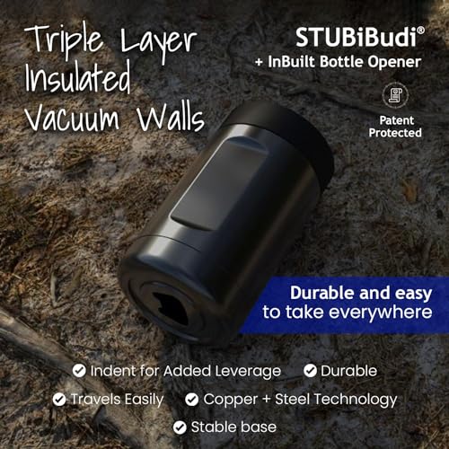 STUBiBudi Beer Can Cooler 12 oz Beer Bottle Insulator Beer Bottle Opener, 3 in 1 Universal Can Cozy Insulated Can Cooler Beer Cooler 4 in 1 Can Holder Beer Gifts Men Beer Opener (Navy)