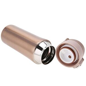 Vacuum Insulated Water Bottle Stainless Steel Leak Proof Flip Cap Travel Mug Coffee Tea Cup Outdoor Sports Camping 350ml(Golden)