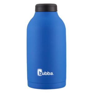 bubba radiant stainless steel growler, 64oz vacuum-insulated rubberized water bottle with leak-proof lid and handle, keeps drinks cold up to 12 hours, cobalt