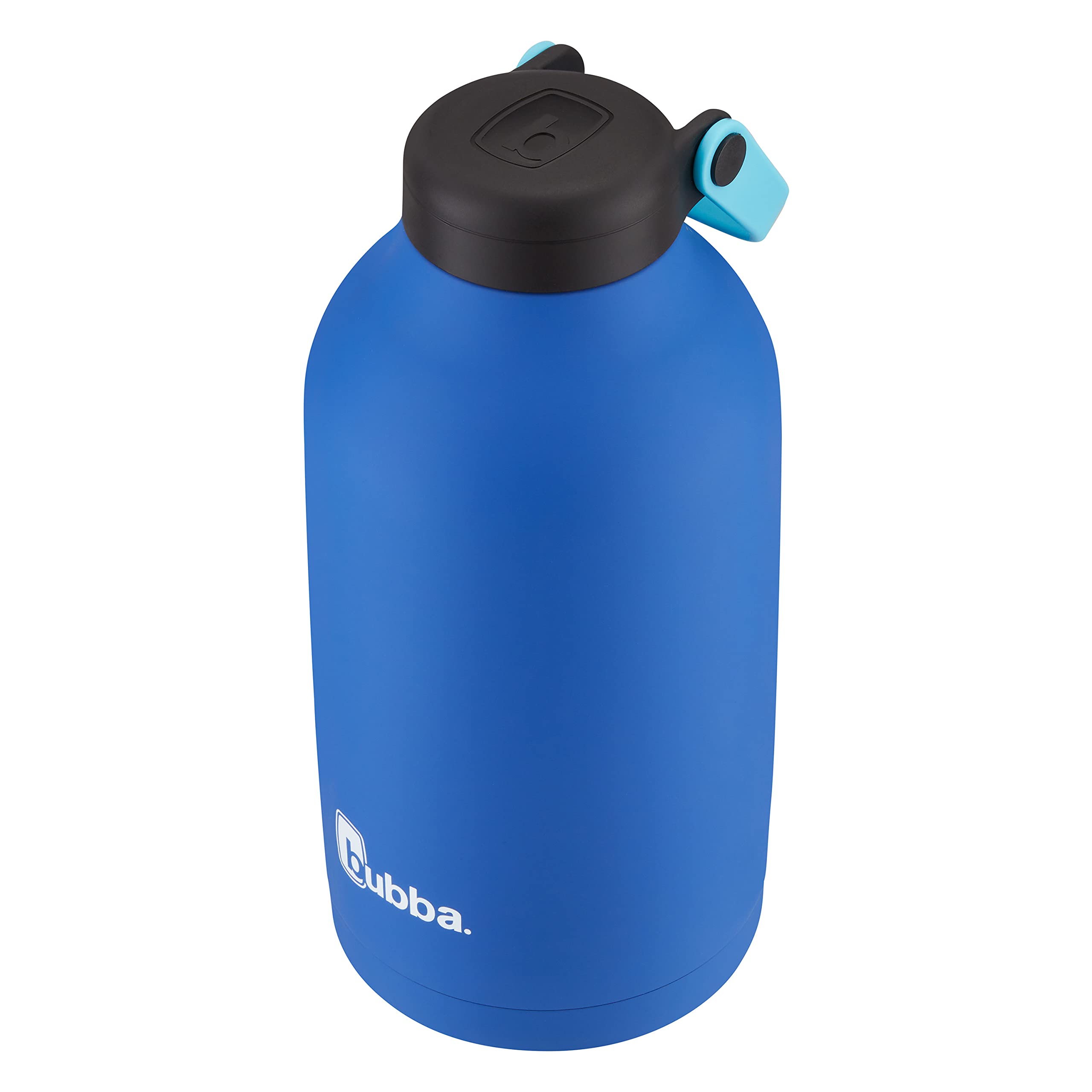 Bubba Radiant Stainless Steel Growler, 64oz Vacuum-Insulated Rubberized Water Bottle with Leak-Proof Lid and Handle, Keeps Drinks Cold up to 12 Hours, Cobalt