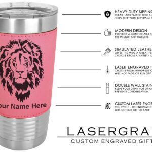 LaserGram 20oz Vacuum Insulated Tumbler Mug, CNA Certified Nurse Assistant, Personalized Engraving Included (Faux Leather, Pink)