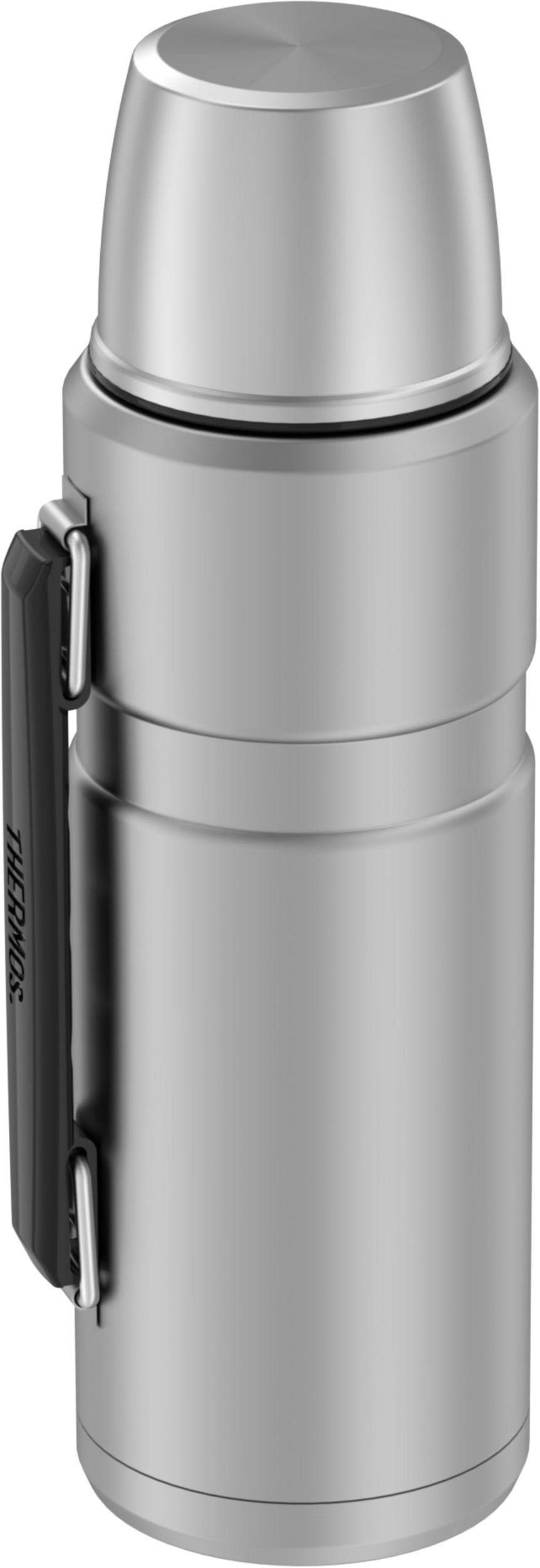 THERMOS Stainless King Vacuum-Insulated Beverage Bottle, 40 Ounce, Matte Steel and Food Jar Bundle