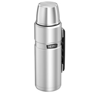 THERMOS Stainless King Vacuum-Insulated Beverage Bottle, 40 Ounce, Matte Steel and Food Jar Bundle