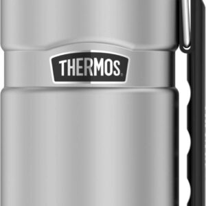 THERMOS Stainless King Vacuum-Insulated Beverage Bottle, 40 Ounce, Matte Steel and Food Jar Bundle