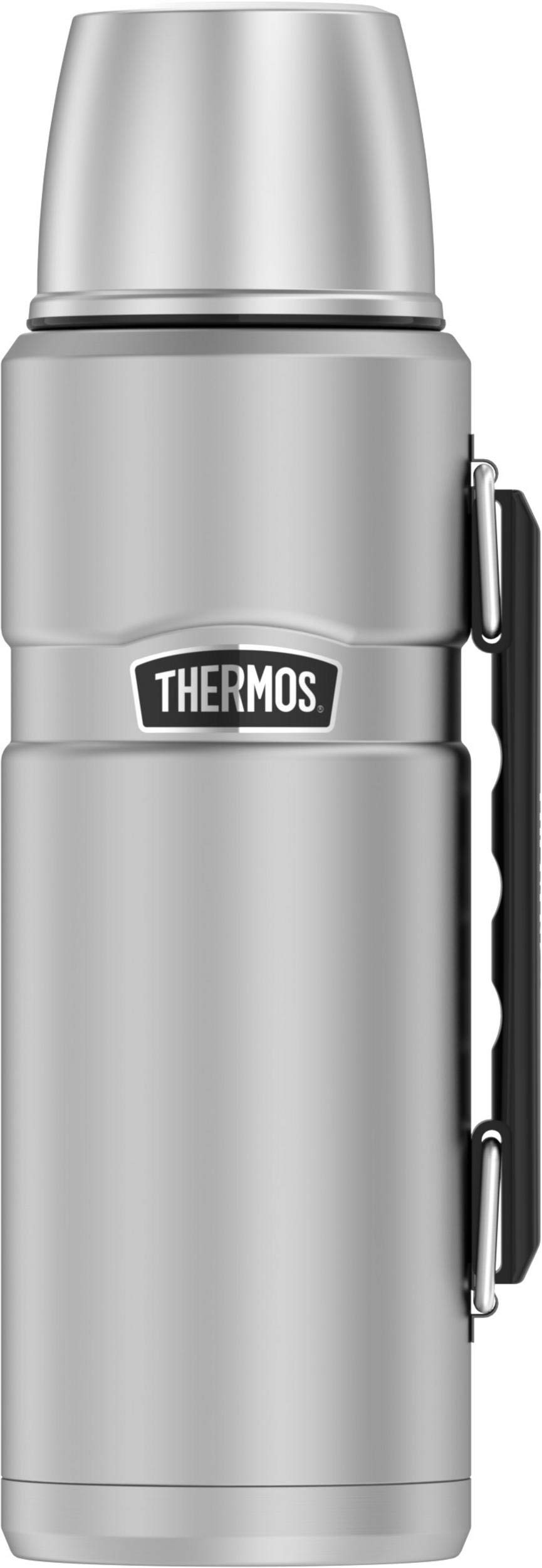 THERMOS Stainless King Vacuum-Insulated Beverage Bottle, 40 Ounce, Matte Steel and Food Jar Bundle