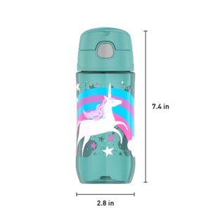 THERMOS FUNTAINER 16 Ounce Plastic Hydration Bottle with Spout Lid, Color Change Unicorns