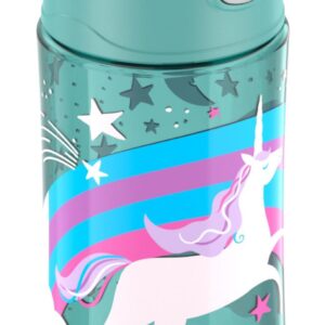 THERMOS FUNTAINER 16 Ounce Plastic Hydration Bottle with Spout Lid, Color Change Unicorns