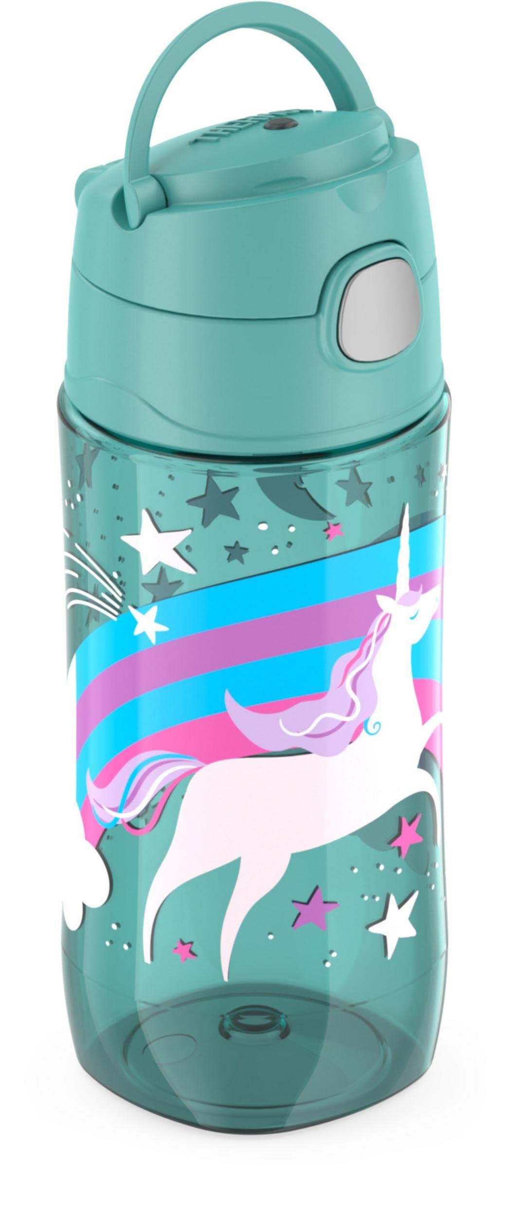 THERMOS FUNTAINER 16 Ounce Plastic Hydration Bottle with Spout Lid, Color Change Unicorns