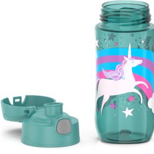 THERMOS FUNTAINER 16 Ounce Plastic Hydration Bottle with Spout Lid, Color Change Unicorns