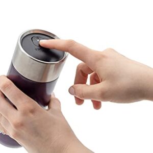 Contigo Luxe Autoseal Travel Mug, Stainless Steel Thermal Mug, Vacuum Flask, Leakproof Tumbler, dishwasher safe, Coffee Mug with BPA Free Easy-Clean Lid, Merlot, 360 ml