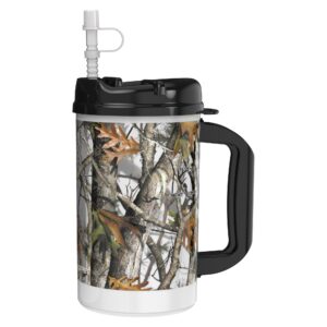 mugs n coffee 32 oz nextcamo mug with reusable straw - bpa free - made in the usa