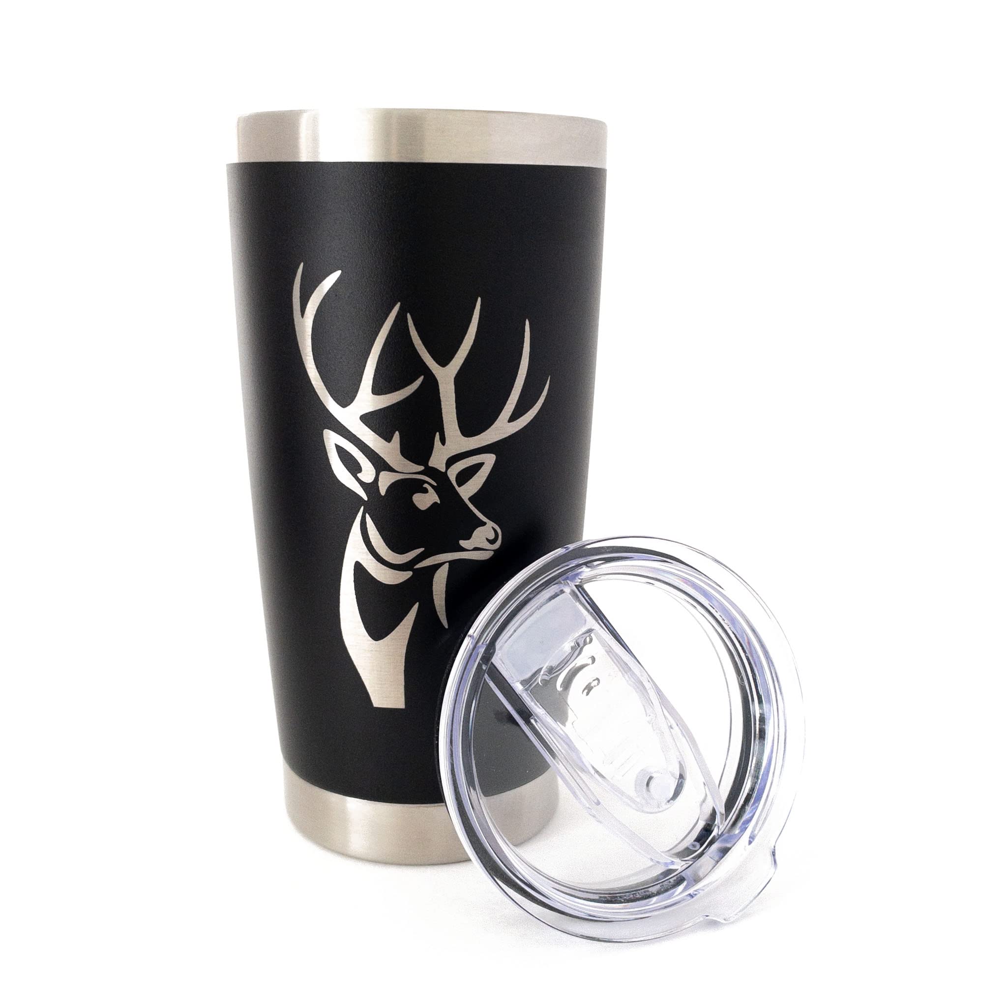 Deer Hunting 20oz Coffee Mug (Black), Hunting Gifts Travel Mug, Coffee Tumbler for Men, Outdoorsy Gifts