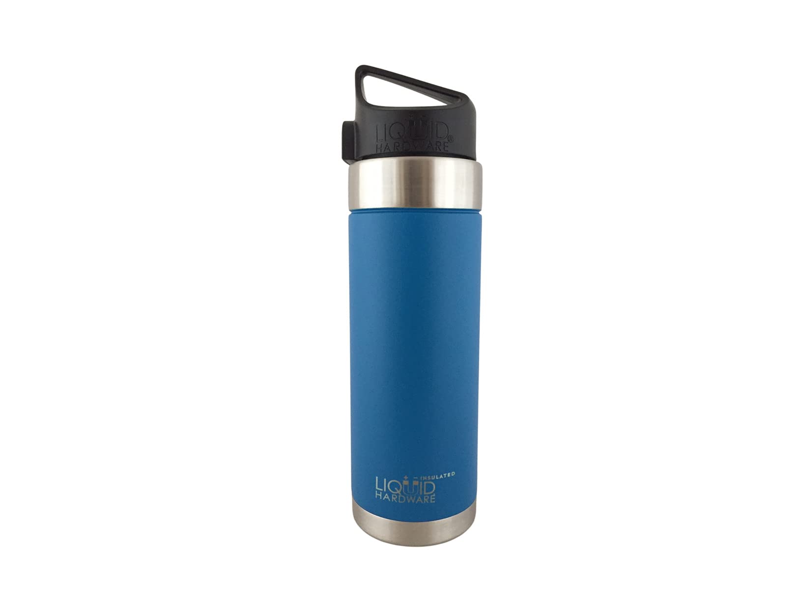 Liquid Hardware Sidewinder: Never Lose Your Lid | Patented Magnetic Quick Stick Lid | Sports Water Bottle | Stainless Steel Double Wall Vacuum Insulated | Leak Proof | BPA Free (Alpine Blue, 20 oz)