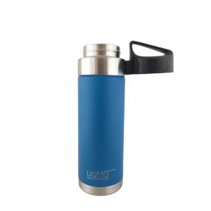 Liquid Hardware Sidewinder: Never Lose Your Lid | Patented Magnetic Quick Stick Lid | Sports Water Bottle | Stainless Steel Double Wall Vacuum Insulated | Leak Proof | BPA Free (Alpine Blue, 20 oz)