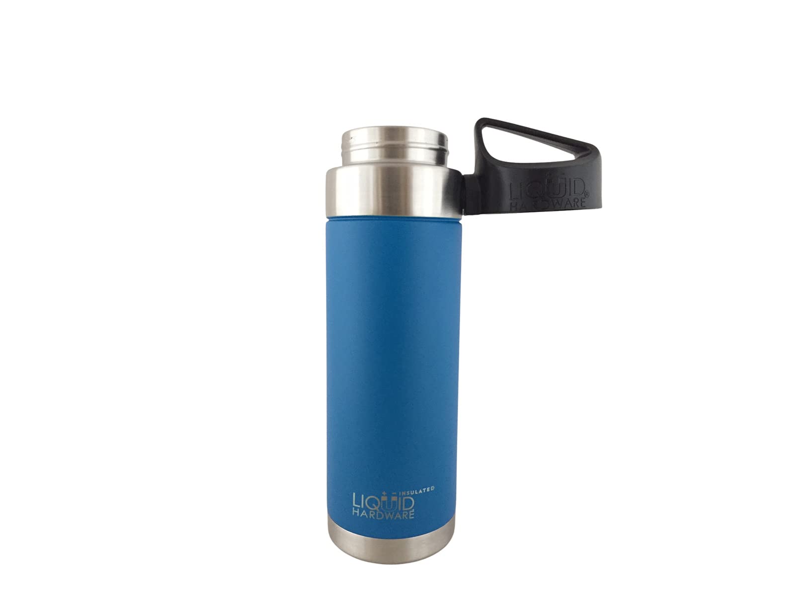 Liquid Hardware Sidewinder: Never Lose Your Lid | Patented Magnetic Quick Stick Lid | Sports Water Bottle | Stainless Steel Double Wall Vacuum Insulated | Leak Proof | BPA Free (Alpine Blue, 20 oz)