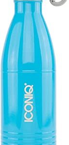 ICONIQ Stainless Steel Vacuum Insulated Water Bottle with Pop Up Straw Cap | 25 Ounce | Gloss Blue + Purple