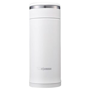zojirushi sm-jf36-wa water bottle, stainless steel mug, bottle, direct drinking, lightweight, cold retention, 12.2 fl oz (360 ml), white