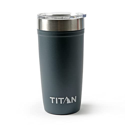 Arctic Zone Titan Deep Freeze Stainless Steel Travel Tumbler with Tritan Lid and Vacuum Sealed Insulation for Hot/Cold Drinks, 1 Count (Pack of 1), Gray