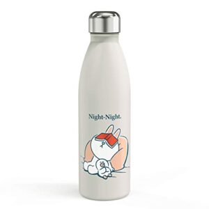 zak designs line friends cony 17.5 oz stainless steel vacuum insulated water bottle with leak-proof cap keeps drinks cold