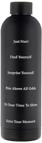 BLACC Bottle - 25oz Vacuum Insulated Stainless Steel Thermos - Reusable, Leak Proof, BPA-Free Flask with Inspirational Words for Office, Gym, Sports, and travel