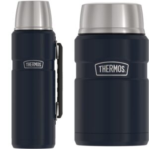 thermos stainless king 40 ounce vacuum-insulated beverage bottle + 24 ounce vacuum-insulated food jar, midnight blue